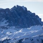 snow capped peaks in trentino south tyrol